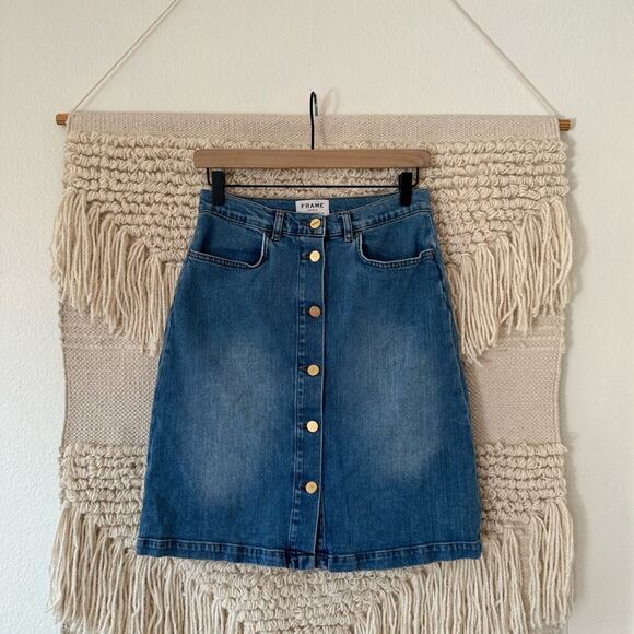 Frame Button Vintage Boot Skirt - Picture 1 of 6